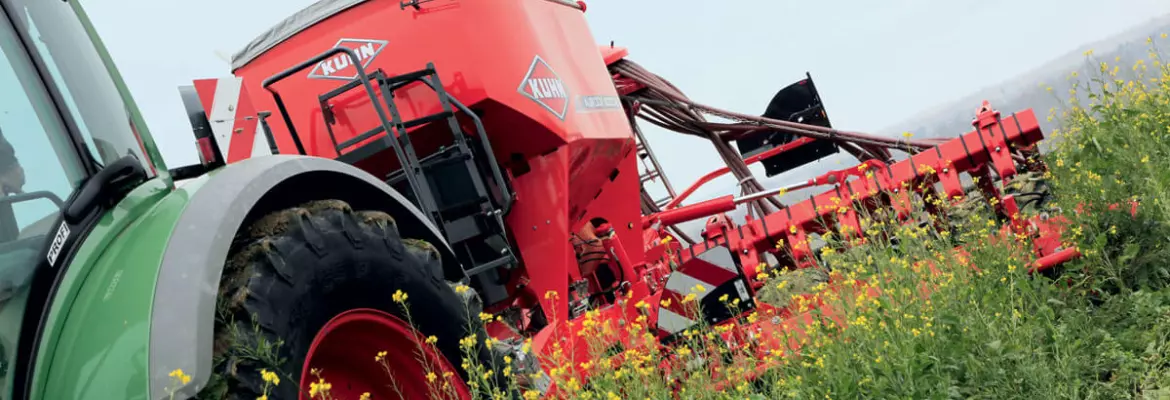 cover crop being destroyed by a roller