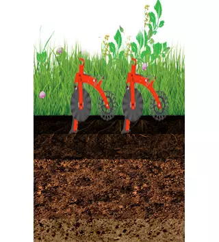 schema of strip till effect in soil